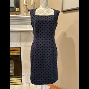 Black Sheath dress with Polka Dots